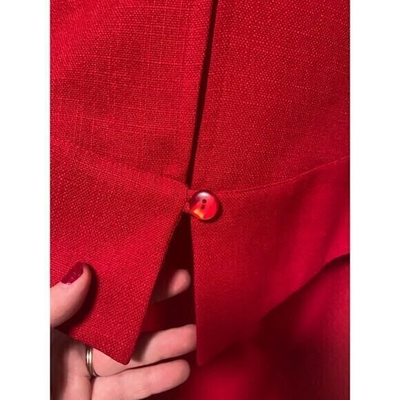 Vintage Karin Stevens Women’s Red Two Piece Outfit Size 14 - Picture 8 of 12